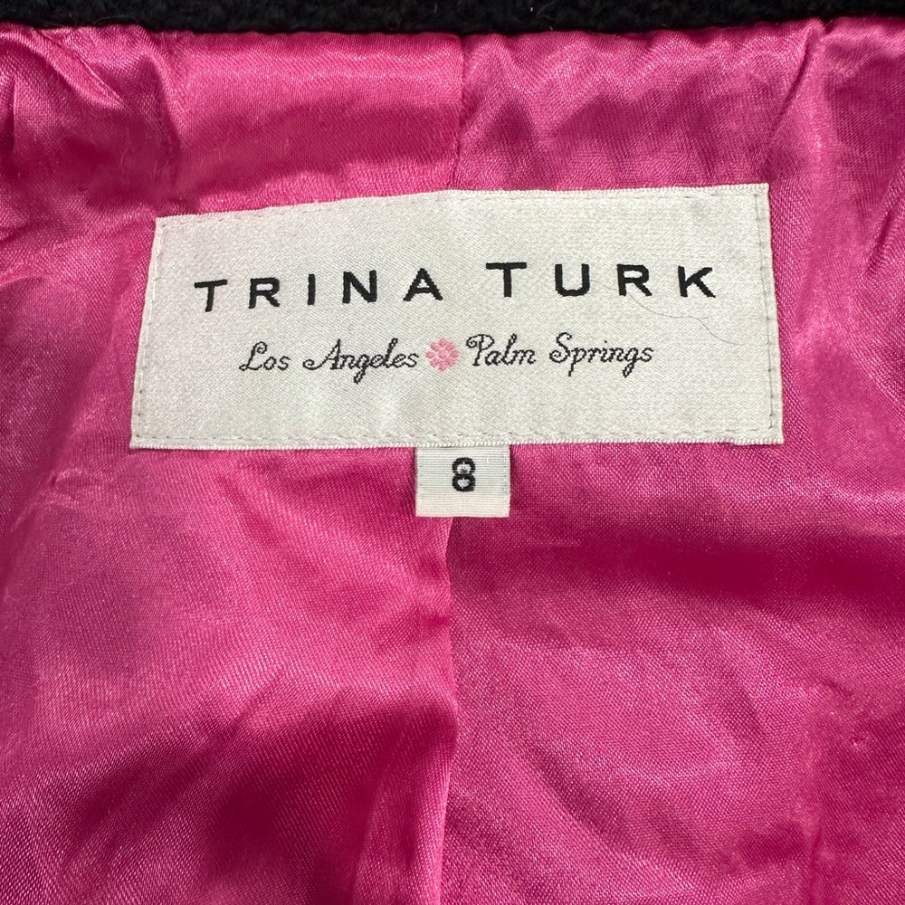 Trina Turk Black Wool Peacoat Women’s Size 8 Pockets Lined Jacket - Picture 10 of 10